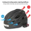 Велосипедные шлемы светодиодные лампы велосипедные велосипедные шлема со светодиодным хвостовым светом межтехновированным на открытом воздухе.