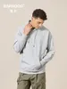 Mens Hoodies Sweatshirts Autumn Hooded Men Thick 360g Fabric Solid Basic Quality Jogger Texture Pullovers 230829