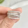 Designer DY Ring Luxe Top 925 Sterling Zilver Meerlaags Zirkoon Ring Accessoires Sieraden Hoge kwaliteit high-end mode romantisch Valentijnsdag cadeau AA