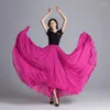 Stage Wear Flamenco Gypsy Spódnica hiszpańska kostium tańca Kobiety 720Degree Belly Dance Konkurs plus size Big Huśtawka Bull walka 2023