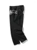 Mäns jeans 2023 Fashion Ropa Running Dog Pants Grafiska designerkläder Male Black Straight Denim Trousers