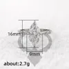 밴드 반지 Huitan AAA Crystal Marquise Cubic Zirconia for Women Fashion Thin Ring Engagement Wedding Accessories 문장 230829