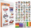 Intelligenz, visuelle Zeitpläne für Kinder, 93-teilig, Heimkollektion, tägliche Routinen, 72 Bildmagnete + 21 Überschriften für Kinder, ADHS, Verhaltensunterstützung, 23830