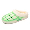 Winter fleece thickened warm home cotton men woman golden silver green orange black trend couple shoes