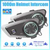 X5 Motorcycle Intercom Helmet Headset Wireless Bluetooth 5.0 1000m Communication Interphone Music Sharing For Motorbike 2 Riders Q230830