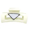 Retro Square Clamps Hair Grab Clips With Black Inverted Triangle Clips Temperament Hair Clip Hair Jewelry