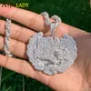 Naszyjniki wisiorek Hip Hop lodowy cZ Letter Road Runna Wisiant Naszyjnik Mikro Pave Sparing Bling Cubic Zirconia Charm Men Chłopiec biżuteria 230830