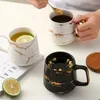 Verres à vin vendant Amazon tasse tasse café thé coffret cadeau avec couvercle en bois cuillère à café en céramique