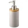 Dispenser di sapone liquido 400 ml lozione in ceramica stile nordico per cucina e bagno -Grigio