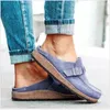 Slippers 2023Cross-Border Women's Sandals Toe Box Outdoors Belt Buckle Half Large Size Casual Eign Trade