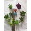 Couronnes de fleurs décoratives plantes artificielles avec Vase bonsaï Cactus Tropical fausse plante succulente en pot bureau maison Pot de fleur Dro Otulo