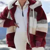 Vestes en fourrure pour femmes, Faux manteau, automne et hiver, ample, peluche, manteaux à capuche multicolores, Promotion, 2023