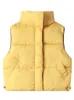 Down Coat 2023 Autumn Winter Children Vests Coats 2-8 Year Warm Waistcoats For Boys & Girls Color Red Yellow Little Child Unisex