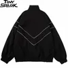 Mens Jackets Men Hip Hop Streetwear Reflective Striped Jacket Coat Zipper Up Windbreaker Harajuku Thin Sports Black Blue 230830