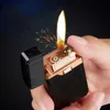 Metal Gaz Yok Çakmak İki Flame Sigara Çakkları Bütan Turbo Sigara Aksesuarlar Erkekler için Gadgets DS6n