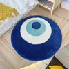 Lakea Fluffy Evil Eye Circle Rug Carpet Plysch Bekvämt handgjorda sovrum Ultra Mjuk och fluffig hög kvalitet för Halloween HKD230830