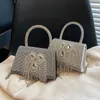 Bag S Internet Celebrity Dinner Bag Women S 2023 High End Klub nocny Łańcuch trendowy Full Diamond Luksus Crossbody Bag 230830