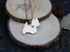 Подвесные ожерелья ручной работы Boho Chic West Highland White Terrier Coldace Fashion Cartoon Dog Jewelry Gold Два цвета.