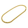 Grubość o grubości 10 mm o długości 76 cm łańcuch liny ED 24K złoty srebrny Hip Hop Ed ciężki naszyjnik 160gram dla mężczyzn89990478