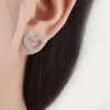 Mode coréenne amour coeur boucles d'oreilles pour femmes de luxe diamant doux concepteur boucles d'oreilles boucle d'oreille anneaux bijoux en gros