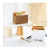 Geschenkverpakking Voedsel Hamburger Doos Oliebestendig Taart Sandwich Bakkerij Brood Ontbijt Inpakpapier Voor Bruiloft Feest Aanbod Drop Delivery Thuis Dhnzd