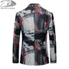 Mäns kostymer Blazers 6xl Mens Luxury Printed Suit Night Club Stage Wedding Social Casual Suit Slim Formal Fit Casual Men Blazer Jacket Plus Size 230829