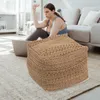 Подушка для ножных плитов медитации кресло хлопковое льняное квадратное дышащее декоративные подушки пола на полу