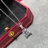 Kedjor Kvinnors halsband varumärke Diamond Horn S925 Sterling Silver Classic Fashion Anniversary Diamond Chain
