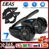 EJEAS Q7 Motorcykelintercom Quick7 StareBar Remote Control Bluetooth5.1 Hjälm Headset 7 Ryttare Trådlös Interphone Waterproof Q230830