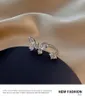 Cluster Ringe Romantische Süße Schmetterling Edelstein Für Frauen Mode Party Schmuck Zubehör Kupfer Öffnung Einstellbare Ring