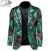 Abiti da uomo Blazer Moda uomo Stampa oro Sposo Abiti da sposa Abiti Giacche Uomo Blazer casual Uomo Banchetto di nozze Blazer di marca di fascia alta 230829