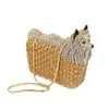 Kvällspåsar Klassisk designer Luxury Crystal Evening Bag Animal Dog Women Clutch Ladies Purse Lady Day Clutches For Wedding SC031 230829