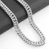 Chains Neck Heavy Polished Silver Color Chain For Men Big Long Male Hip Hop 12mm Wide Stainless Steel Cuban Necklace Collares