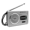 Rádio r2033 tamanho de bolso baixo consumo de energia alto-falante embutido banda completa mini am fm gravador para casa antena retrátil 230830