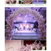 Flores decorativas grinaldas artificiais ramo de flor de cerejeira 100 cm cena de festa de casamento falso casa sala de estar diy decoração flor otqms