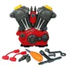 Strumenti Laboratorio Giocattoli per bambini Simulazione Revisione motore moto Set da gioco con suono leggero Kit meccanico di assemblaggio fai-da-te 230830