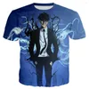 Herr t-skjortor anime manga solo nivellering 3d tryck t-shirts män kvinnor mode streetwear överdimensionerade kort ärmskjorta barn tees toppar kläder