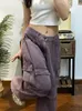 Womens Jeans Cargo Pants Women Clothing High Street Vintage Hip Hop Washed Old Baggy Casual Wide Leg Waisted Woman 230829