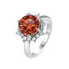 Wedding Rings JoyceJelly Luxury 3 Carat Diamond Jewelry S925 Sterling Silver Ring For Women Flower Shaped Design Size5 9 230830