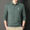 Herren-Poloshirts, erstklassige Modemarken-Designer-Poloshirts für Hazys-Männer, bedruckt, Business-Casual-Langarm-Tops für Herren