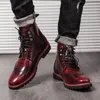 Bottes hommes rétro personnalité rouge bleu confortable à lacets en cuir mode chaussures homme Durable semelle décontracté taille 3848 230829