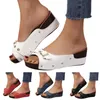 サンダルファッション女性サマーウェッジバックルストラップソリッドカラー快適な靴ビーチオープントゥ
