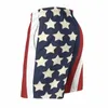 Pantaloncini da uomo USA Bandiera americana palestra Patriottico stelle e strisce Retro Beach Men Pattern Sport Costume da bagno ad asciugatura rapida