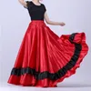 Palco desgaste adulto feminino espanha carnaval festa flamenco saia listrado plus size rendas trajes de dança do ventre para mulher vestido espanhol