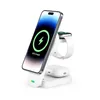 15W Magnetic 3 i 1 vikbar trådlös laddningsstativ för iPhone 15 14 13 12 Apple Watch Samsung Galaxy Watch Fast Charging Station med Retail Box