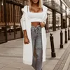 Women's Jackets Fall Winter Fashion Thicken Knitting Cardigan Super Soft Comfy Long Knitted Sweater Hooded Coat Letter Print Loose Trench