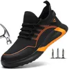 Bottes Chaussures de sécurité de travail légères pour homme Sports respirants S3 Anti Smashing Anti iercing 230830