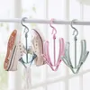 Hangers Creative Windproof Double Hook Shoe Drying Rack Outdoor Multi-functional Hanging Rotatable Plastic