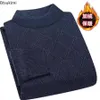 Pulls pour hommes automne hiver pull chaud pulls solides mâle épais pulls tricots col rond vêtements de sport tricoté hommes 230830