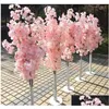 Couronnes de fleurs décoratives, décoration de mariage, 5 pieds de haut, 10 pièces/lot, arbre de fleurs de cerisier artificiel, colonne romaine, conduit de route Fo Otell